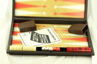 1976 ES Lowe Milton Bradley Tournament Backgammon Board Game Complete