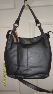 Lucky Brand Sunset Junction Convertible Leather Crossbody Hobo Bag NWT
