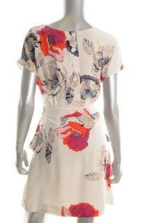 Juicy Couture Multi Color Printed Cap Sleeves Scoop Neck Casual Dress
