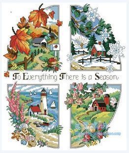  Four Seasons Counted Cross Stitch Kits