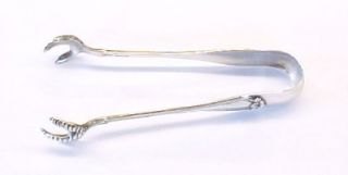 Cowell Hubbard Co Vintage Sterling Silver Claw Design Sugar Cube Tongs