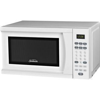 Sunbeam SGS90701W White 0.7 Cubic Foot Countertop Microwave Oven