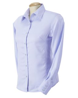Devon Jones Blue Ladies Advantage Elite Pinpoint Oxford Shirt D605W