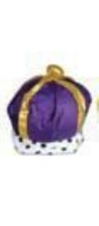 King Crown Hat Royal Purple Party Dress Up Costume Child