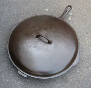  Original No 14 Griswold Cast Iron Pan and Lid