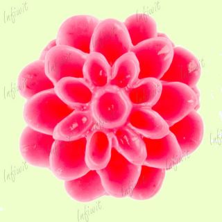  Resin Cabochons Cabs 13x13 Rose Red mini Dahlia Flower IWRB0590 7