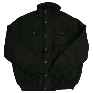 Jordan Craig Mens Black Thick Wool Zip Up Coat 90801