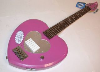 Daisy Rock Debutante Heartbreaker Pink Heart Guitar New