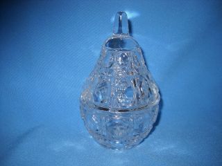 Vintage Pear Shaped Crystal Trinket Box B842