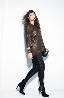 Sejour Weekend Foil Print Sweater & Two by Vince Camuto Leggings