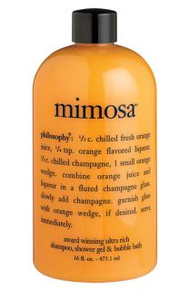 philosophy mimosa shampoo, conditioner & body wash