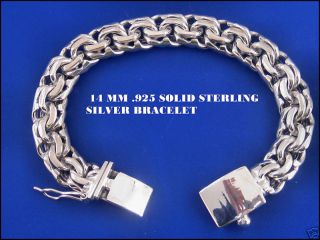 14mm 925 Sterling Silver Double Cuban Link Bracelet 9