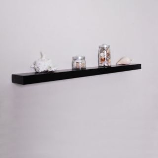 48x6X2 Black Wooden Floating Shelf Wall Ledge Racks
