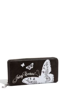 Juicy Couture Butterfly Velour Zip Around Wallet