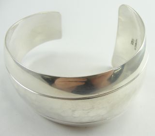 Sterling Silver Mexican Cuff Bracelet Style Hammered 925