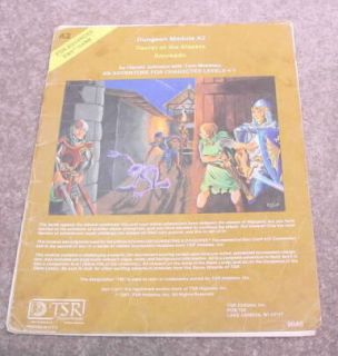Dungeons and Dragons Modules A2 Secret of the Slavers Stockade