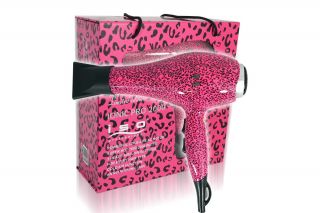 ISO PROFESSIONAL 2000 WATTS HAIR BLOW DRYER Hot Pink Leopard NEW