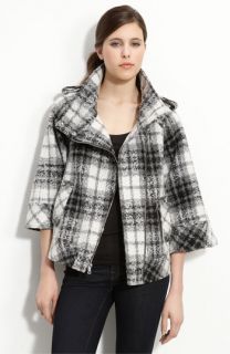 GUESS Asymmetrical Wool Blend Swing Jacket