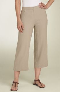 Eileen Fisher Crop Linen Blend Pants (Plus)