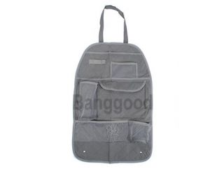 Grey Car Back Seat Organizer Auto Travel Multi Pocket Storage Bag