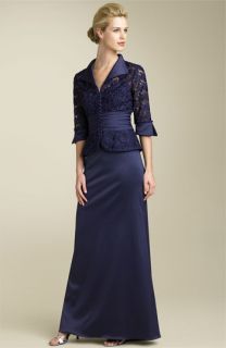 JS Collections Lace Jacket & Stretch Satin Skirt