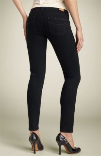 Paige Denim Skyline Peg Ankle Skinny Stretch Jeans (Black Overdye)