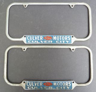 Early 1950s Culver City Ford License Plate Frames