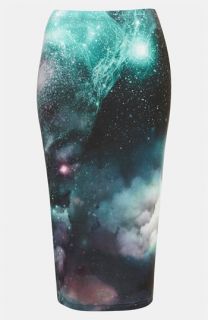 Topshop Cosmic Print Tube Skirt