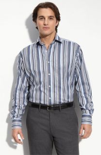 Thomas Dean Variegated Stripe Sport Shirt