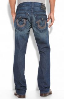 True Religion Brand Jeans Ricky Straight Leg Jeans (Rusty Barrel Dark Wash)