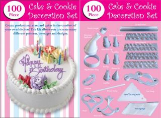 New 100 Piece Birthday Wedding Cupcake Cookie Cake Decorating Craft
