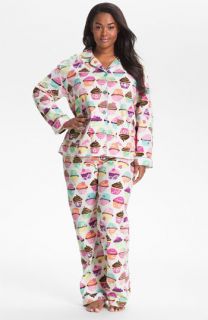 PJ Salvage Print Flannel Pajamas (Plus)
