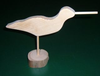 Curlew Blank Shorebird Silhouette Decoy Carving Kit