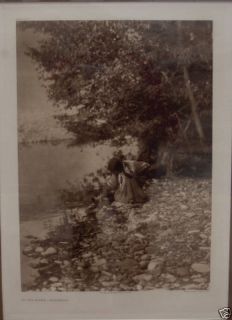 By The River Flathead Vintage E s Curtis Photogravure