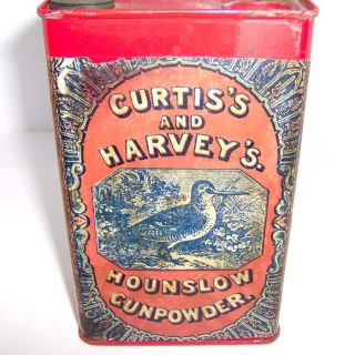 Antique Curtiss Harveys SNIPE Hounslow Gunpowder Tin for