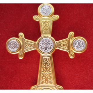 Orthodox Cross Medal Icon Pectoral Russian Gold Silver