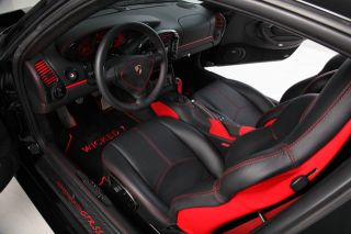Custom Porsche 996 Interior Black Leather Carbon Fiber Red Stitching