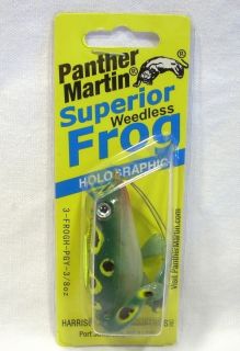  Martin 3/8oz Holographic Glow In Dark Weedless Frog Fishing Lure