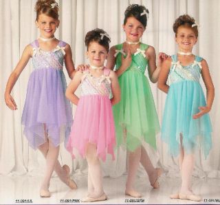 Color My World Lyrical Ballet Dance Dress Costume Color Sz Choices