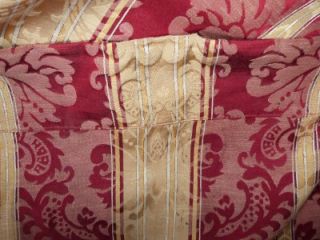  BIG PAIR OF VINTAGE FRENCH DAMASK SATIN WINDOW CURTAINS / DRAPES