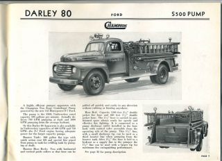 Darley & Co. CHAMPION Fire Apparatus and Fire Pumps Catalog 1940s