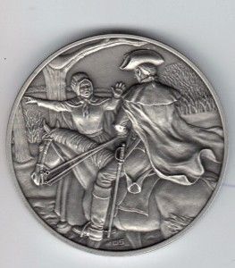  Revolution Franklin Mint Pewter Medal Lydia Barrington Darragh