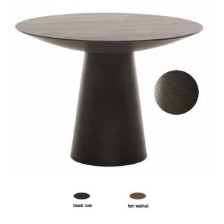 Dania Small Round Stained Wood Dining Table Modern