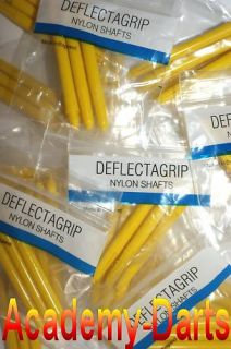 30 Yellow Deflectagrip Dart Shafts 10 Sets Medium