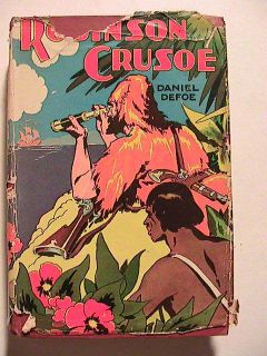 Robinson Crusoe by Daniel Defoe HC DJ Red Star Classic acceptable