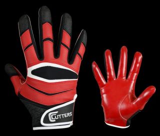Cutters X40 Revolution C Tack Receiver Gloves Red Size Large