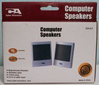 Cyber Acoustics CA 2 2 Computer Speakers Passive Speaker System