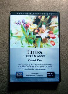 oil painting lesson dvd video Daniel Keys flower lilies tulips & stock
