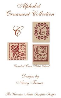Alphabet Ornament Collection Letter C Sampler 3 Counted Cross Stitch