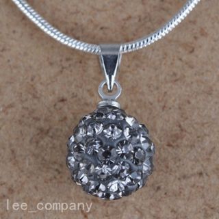 Austrian Crystal Pave Disco Clay Ball Beads Necklace Pendants Without